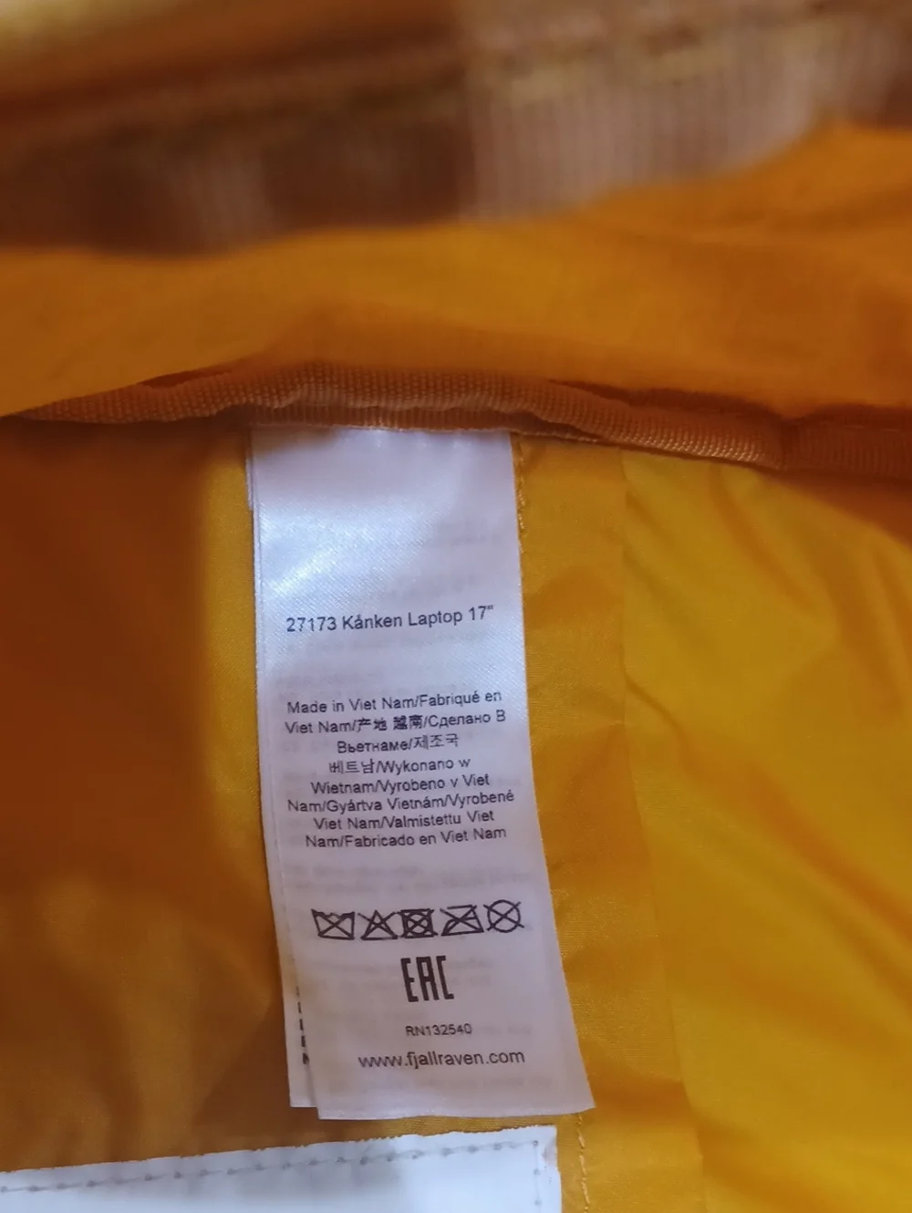 Fjallraven dark mustard